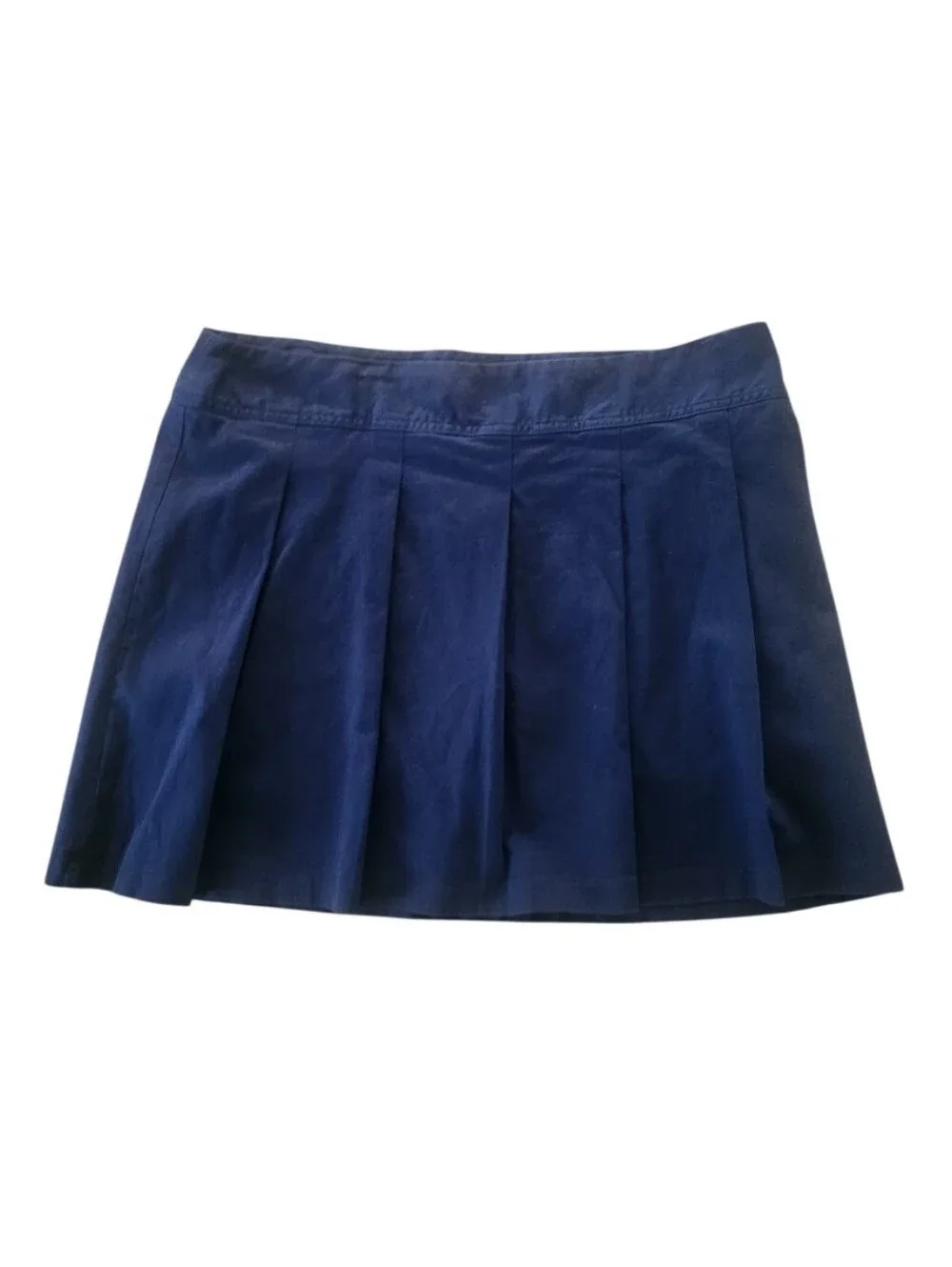 Navy Pleated Mini Skorrt - Girl Plus